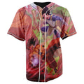 Goku Versus Vegeta Dragon Ball Z Button Up Baseball Jersey