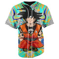 Goku Vibes Dragon Ball Z Button Up Baseball Jersey