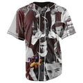 Harry Style One Direction Paparazzi Button Up Baseball Jersey