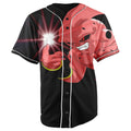 Kid Buu Dragon Ball Z Black Button Up Baseball Jersey