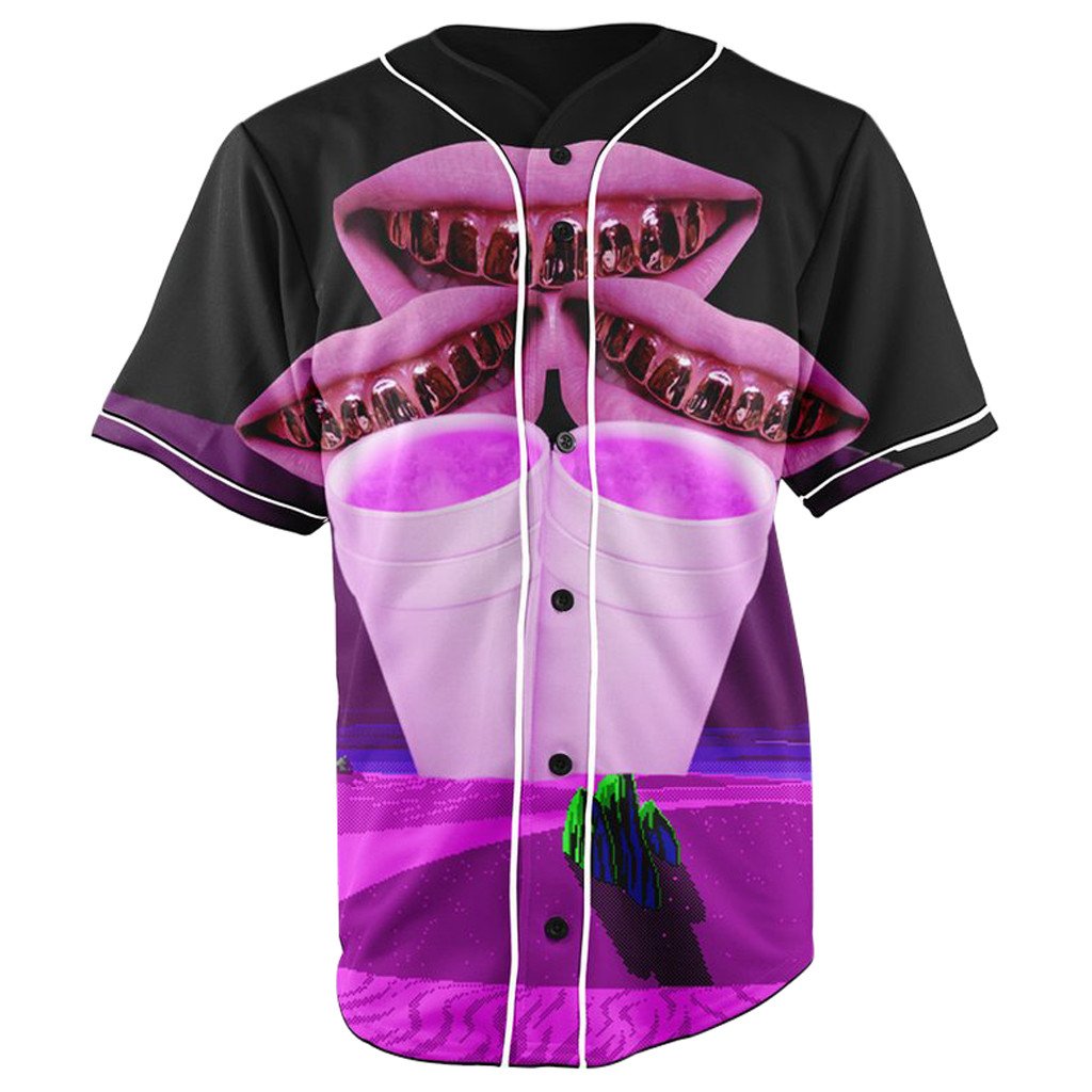 Lean Land Button Up Baseball Jersey