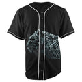 Leopard Black Button Up Baseball Jersey