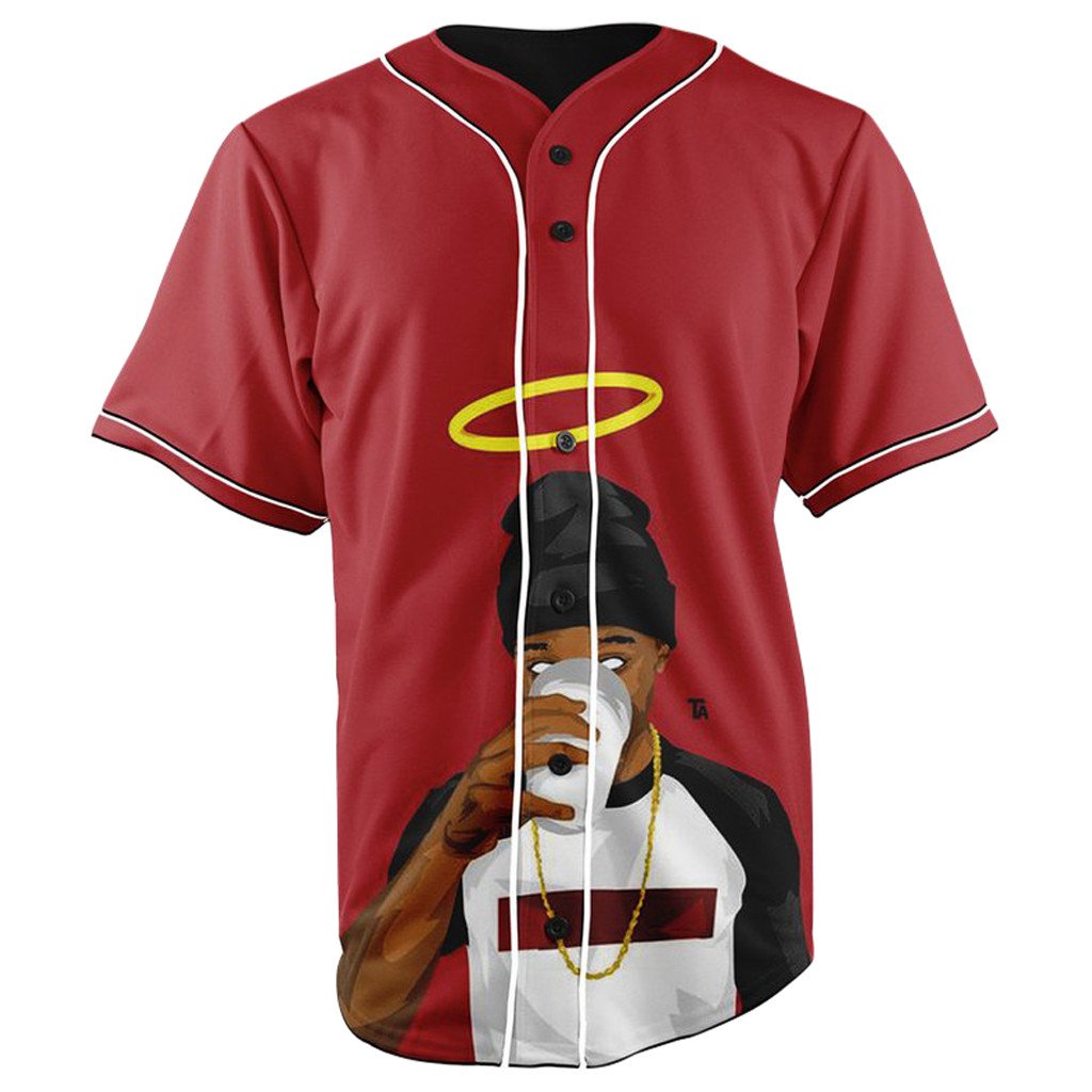 RIP Lil Snupe Button Up Baseball Jersey