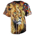 Lion Vibes Button Up Baseball Jersey