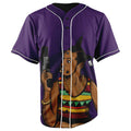Loc Dawg Purple Button Up Baseball Jersey