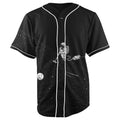 Space Cleaning Astronaut V2 Black Button Up Baseball Jersey