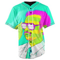 Nerd Power Button Up Baseball Jersey