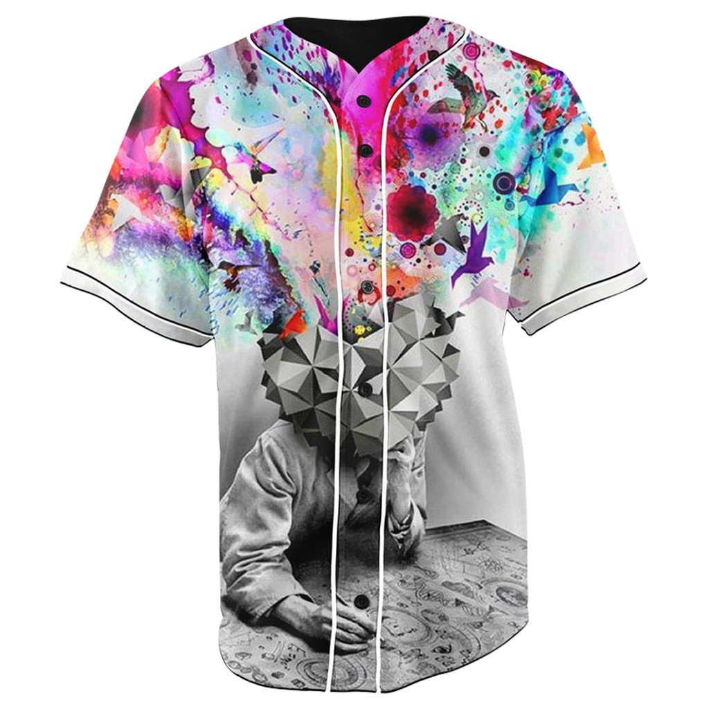Overthinking Button Up Baseball Jersey