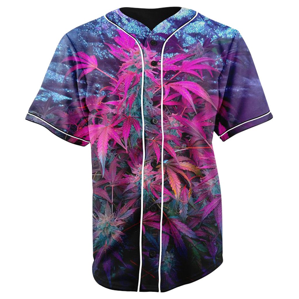 Pink Candy Kush Button Up Baseball Jersey