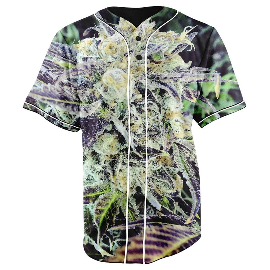 Purple Buddha Kush Button Up Baseball Jersey