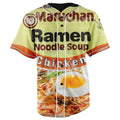 Chicken Flavor Ramen Noodle Soup Button Up Baseball Jersey