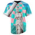 Vaporwave Button Up Baseball Jersey