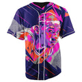 Retro Jordan Blue Button Up Baseball Jersey
