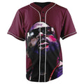Rick Ross Burgundy Button Up Baseball Jersey