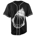 Shark HD Black Button Up Baseball Jersey