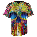 Skull Life Button Up Baseball Jersey