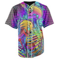 Skeletons In Love Button Up Baseball Jersey