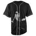 Space Cleaning Astronaut Black Button Up Baseball Jersey