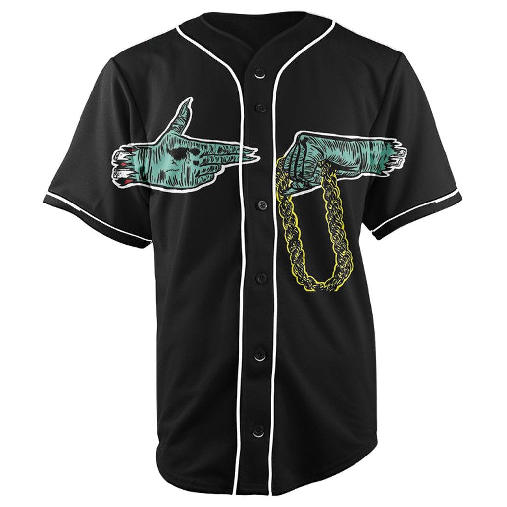 Stay Trill Black Button Up Baseball Jersey