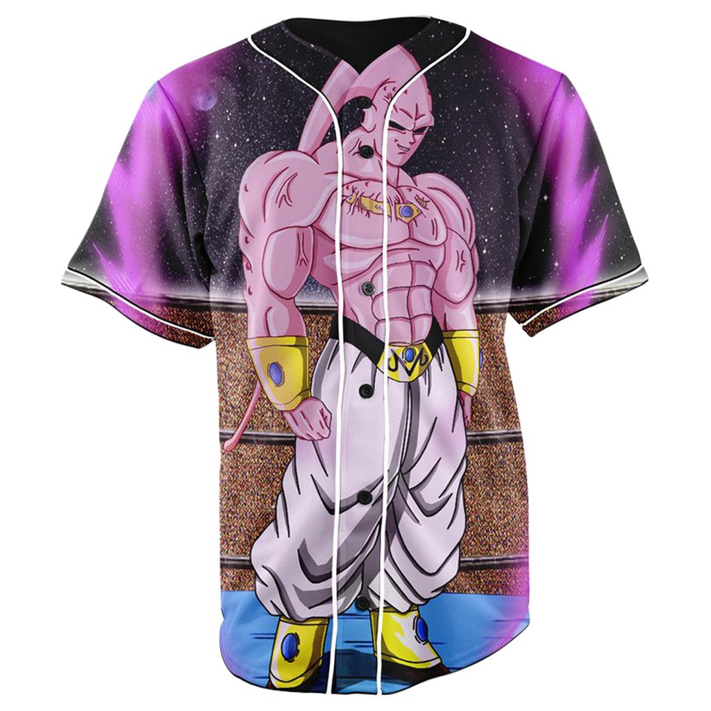 Super Buu Dragon Ball Z Button Up Baseball Jersey