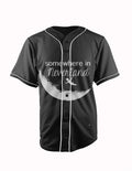 Peter Pan Somewhere In Neverland Black Button Up Baseball Jersey