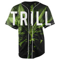 Trill Pot Smoker Black Button Up Baseball Jersey