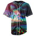 Trippy Alice in Wonderland Button Up Baseball Jersey