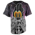 Trippy Goofy In Space Button Up Baseball Jersey