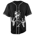 Tupac Black Button Up Baseball Jersey