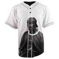 Tupac Shakur White Button Up Baseball Jersey