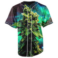 Weed Galaxy Button Up Baseball Jersey