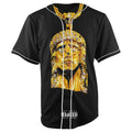 Yeezus Piece Black Button Up Baseball Jersey