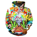 Drugs! Cartoon Collage Hoodie