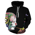 Skull Smoking Butterflies Hoodie