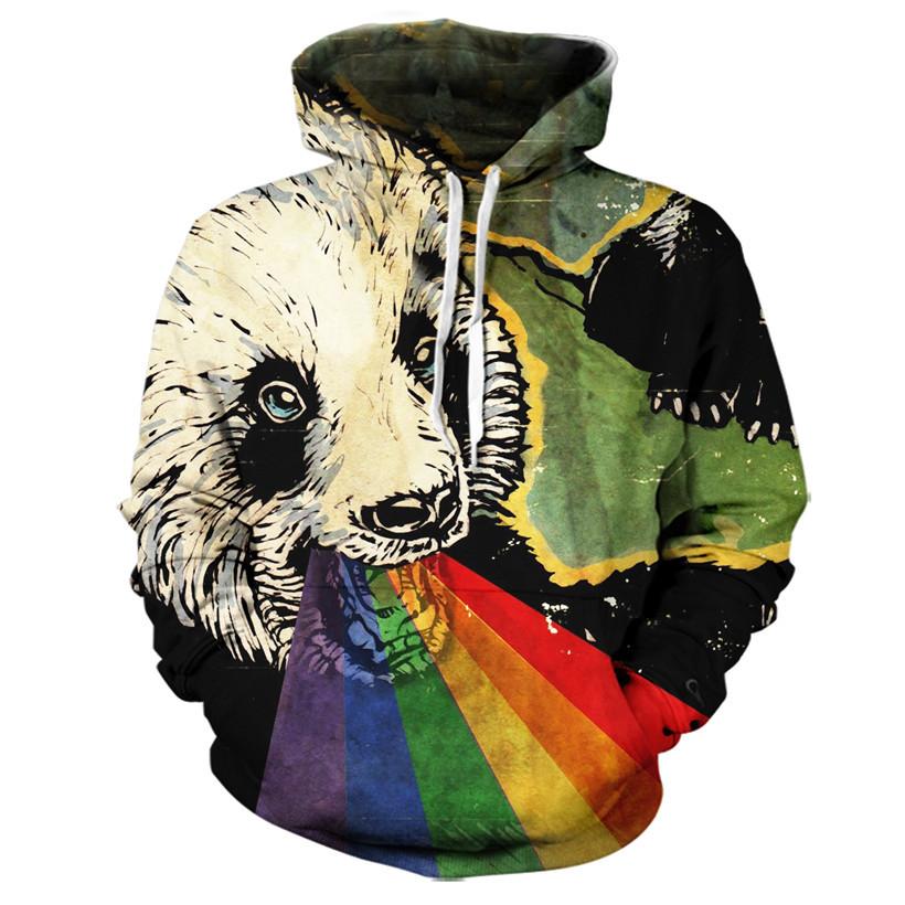 Rainbow Panda Hoodie