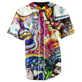 Bongs and Skulls Button Up Baseball Jersey