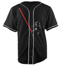 Darth Vader Black Button Up Baseball Jersey