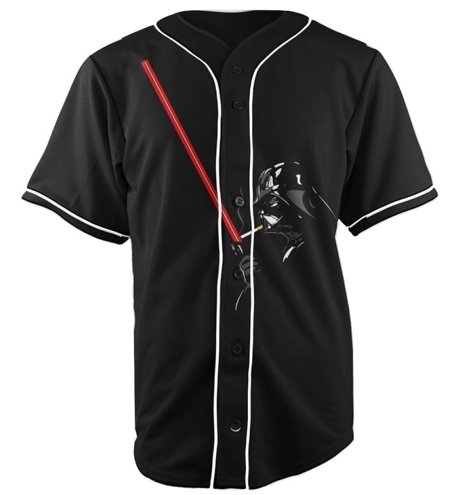 Darth Vader Black Button Up Baseball Jersey