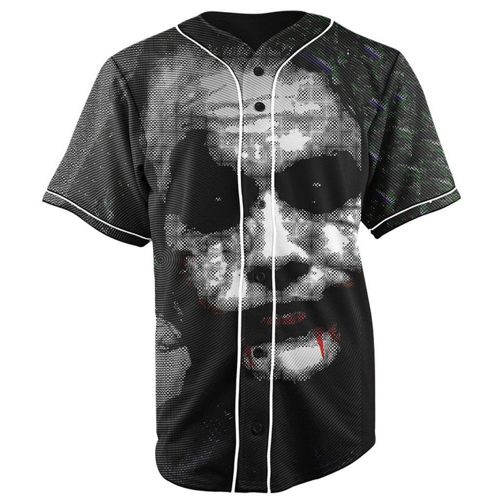 The Joker Batman Black Button Up Baseball Jersey