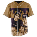 NWA Brown Button Up Baseball Jersey