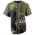 Obama 420 Green Button Up Baseball Jersey