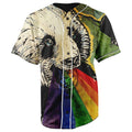 Rainbow Panda Button Up Baseball Jersey