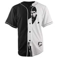 Scarface Black & White Button Up Baseball Jersey