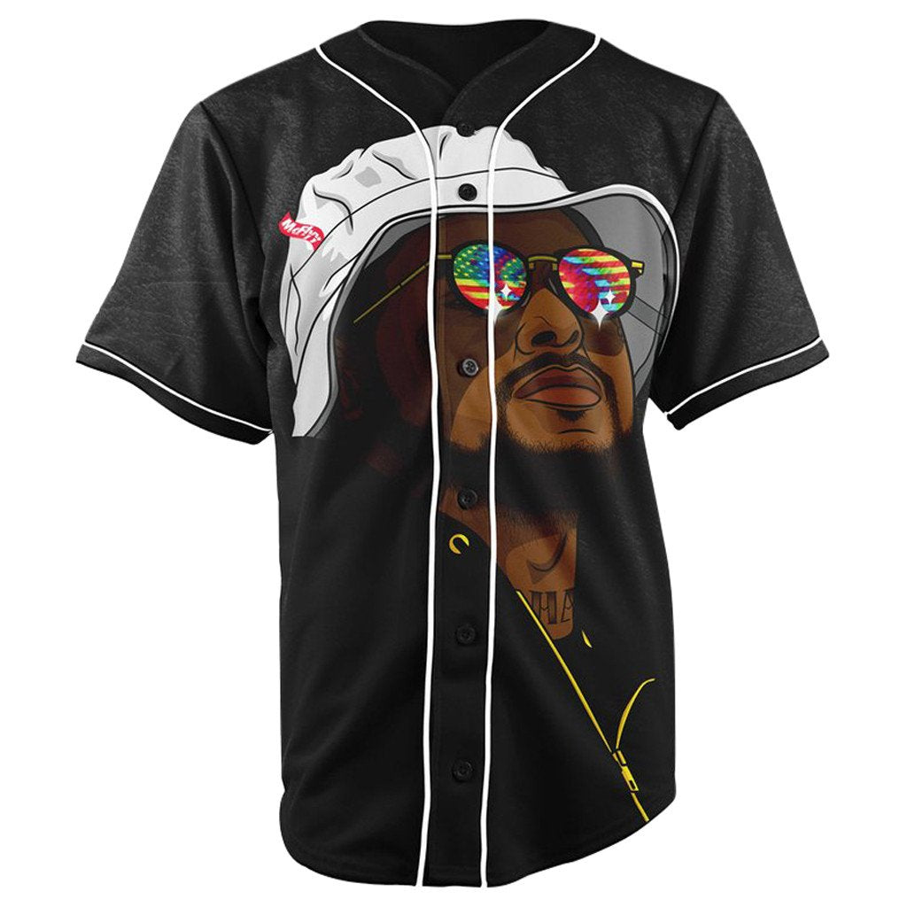 Schoolboy Q Black Button Up Baseball Jersey