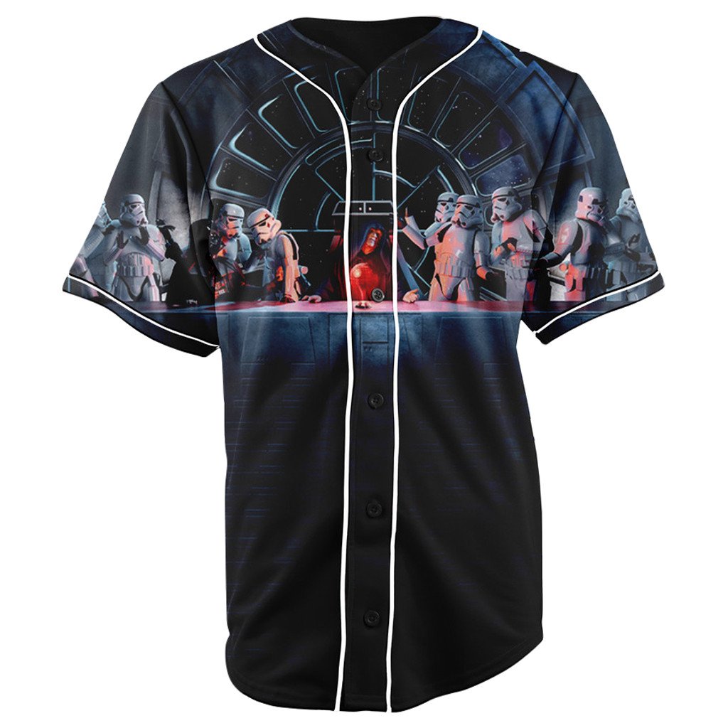 Star Wars The Dark Side Black Button Up Baseball Jersey
