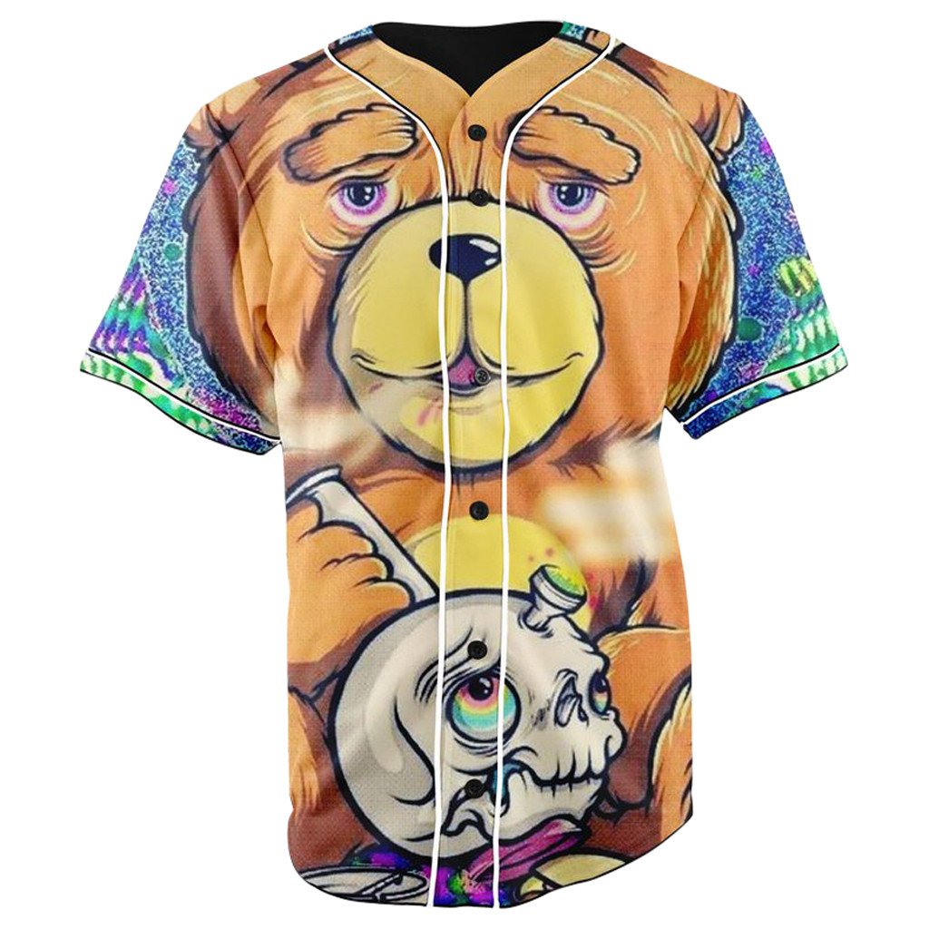 Stoner Ted Brown Button Up Baseball Jersey
