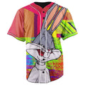 Trippy Bugs Bunny Pink Button Up Baseball Jersey