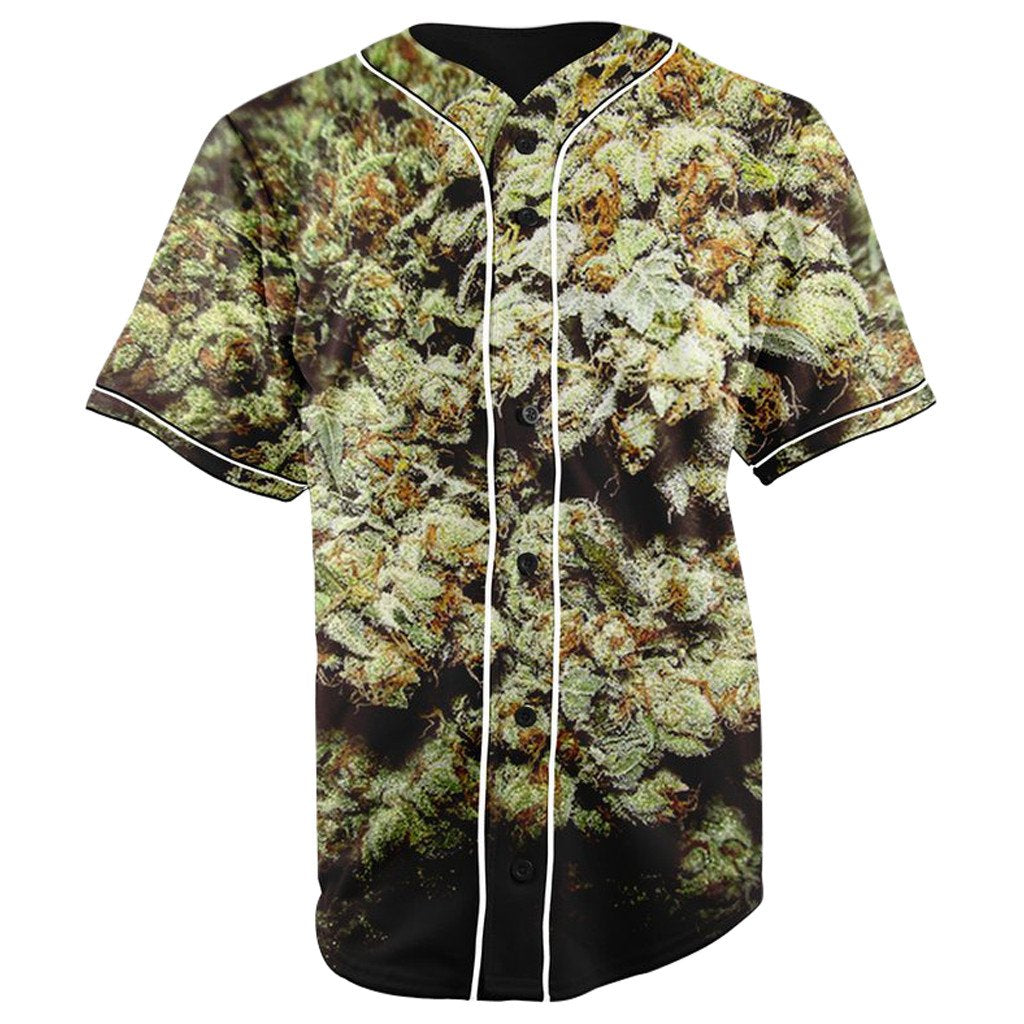 White Fire OG Button Up Baseball Jersey