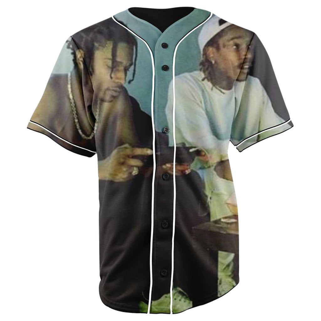 Wiz Khalifa and Asap Rocky Button Up Baseball Jersey