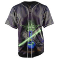 Yoda Kush Star Wars Blue Button Up Baseball Jersey